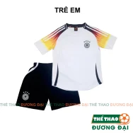 Quần Áo Bóng Đá Trẻ Em ĐT Đức Trắng Thun Mè Cao Cấp Thoáng Khí Đồ Đá Banh Cho Bé