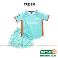 Quần Áo Bóng Đá Trẻ Em Miami Ngọc Thun Mè Cao Cấp Thoáng Khí Đồ Đá Banh Cho Bé
