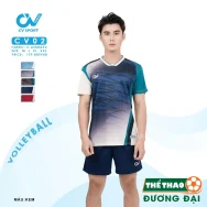 Quần Áo Bóng Chuyền NAM CV C02 Kem Thun Mè C-Airmaxx Thoáng Khí Thể Thao Đương Đại