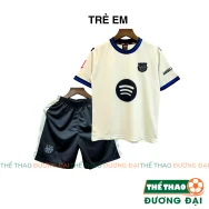 Quần Áo Bóng Đá Trẻ Em Barca Kem Thun Mè Thoáng Khí Cho Bé Thể Thao Đương Đại