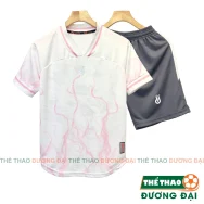 Quần Áo Bóng Đá Thiết Kế HD Nova Trắng Hồng Thun Mè Cao Cấp Thoáng Khí Thể Thao Đương Đại