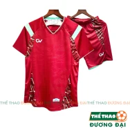 Quần Áo Bóng Đá Thiết Kế CV C550 Đỏ Thun Mè Cao Cấp Thoáng Khí Thể Thao Đương Đại