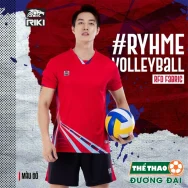 Quần Áo Bóng Chuyền NAM Riki Vol8 Đỏ Thun Mè Cao Cấp Thoáng Khí Thể Thao Đương Đại