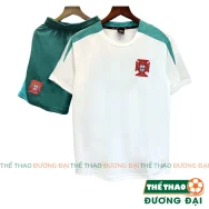 Quần Áo Bóng Đá ĐT Bồ Đào Nha Training Trắng 2025 2026 Thun Mè S-COMF Thoáng Khí