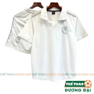 Quần Áo Bóng Đá Real Retro 1902 Trắng Xám Thun Mè S-COMF Thoáng Khí Thể Thao Đương Đại
