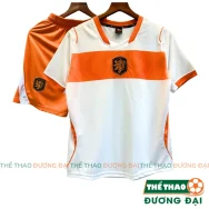 Quần Áo Bóng Đá ĐT Hà Lan Trắng WC26 Thun Mè S-COMF Thoáng Khí ThểThao Đương Đại
