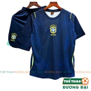 Quần Áo Bóng Đá ĐT Brasil Xanh Đen WC26 Thun Mè S-Comf Thoáng Khí Thể Thao Đương Đại